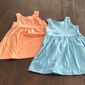 Cat & Jack Peach and Blue Casual Kids Dresses